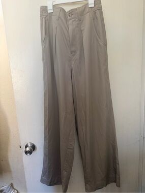 Madewell Wide Leg Pull-On Trouser Pants Pumice Beige Size 10 NWT